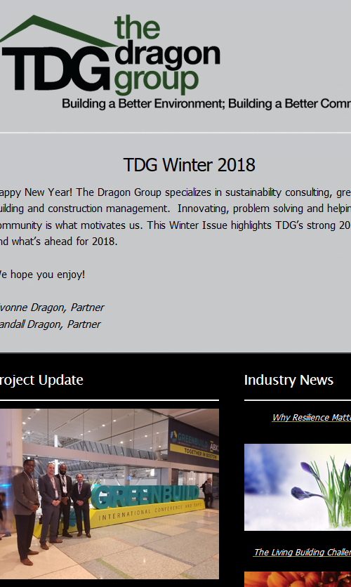 TDG Winter 2018 Newsletter